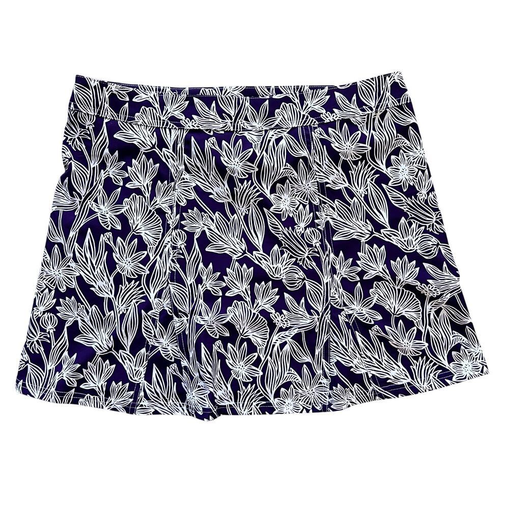 RipSkirt Hawaii Length 1 Medium Viola Purple 16.25” Hibiscus Wrap Beach Adjust